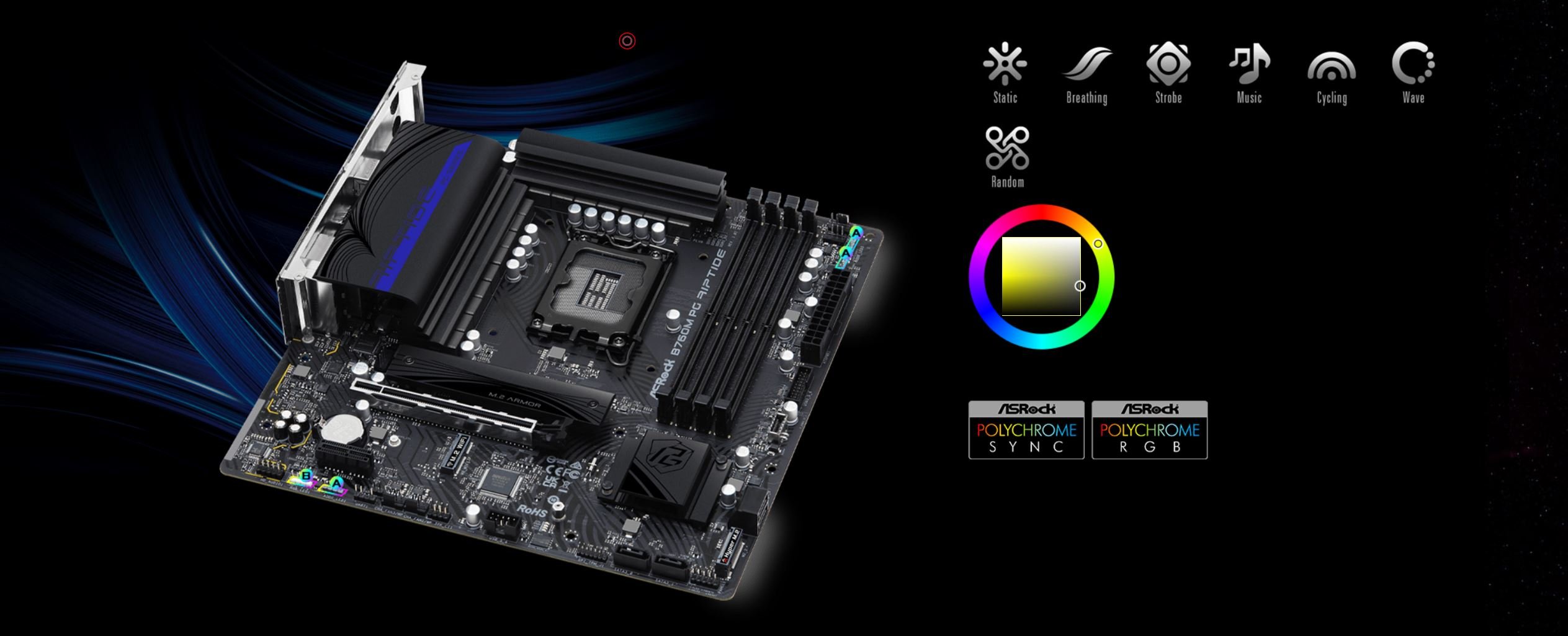 ASRock B760M PG Riptide LGA 1700 DDR5 Micro ATX Motherboard 